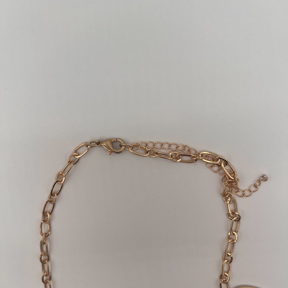 NWOT 🥀 18" White & Gold Teardrop Necklace w/ 4" Extender Women's Time And Tru - Picture 9 of 11